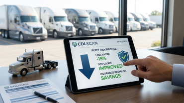 CDLScan as a Risk Management Tool: Lowering Insurance Premiums and Ensuring DOT Compliance