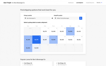 Uber Freight Gives Shippers Forward-Looking Rate Info