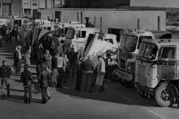 Trucks And Truckers Gather For Protest