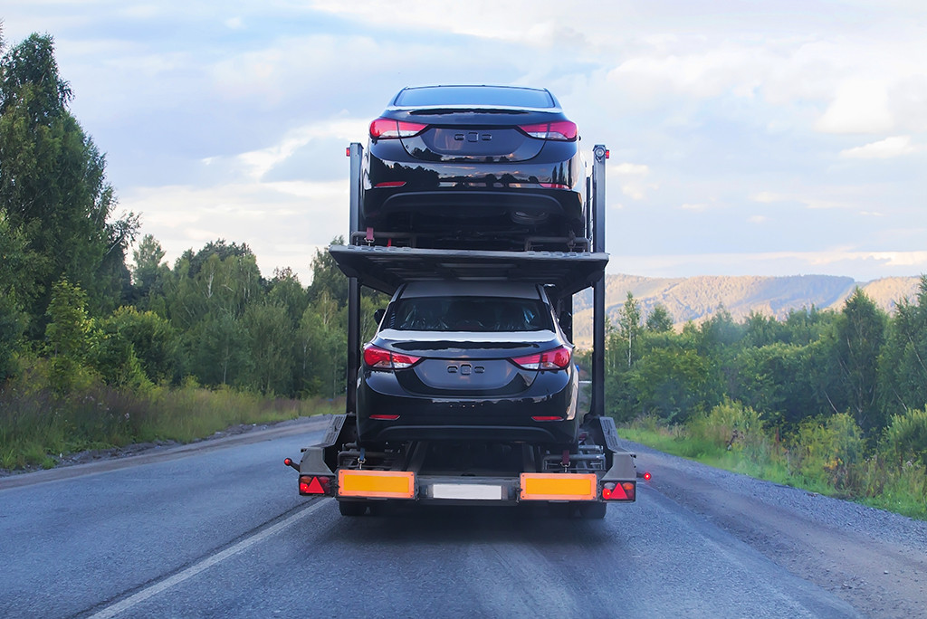 car being shipped