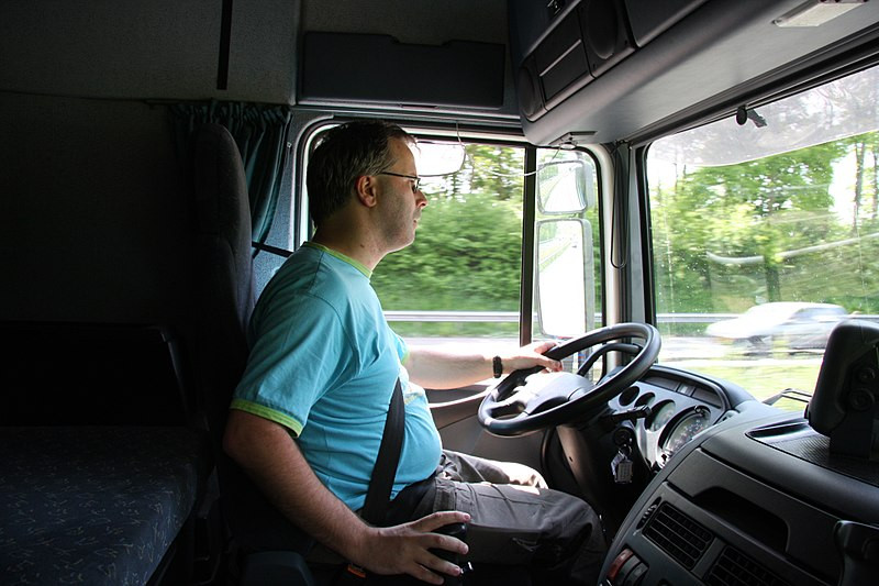 A truck driver at work
