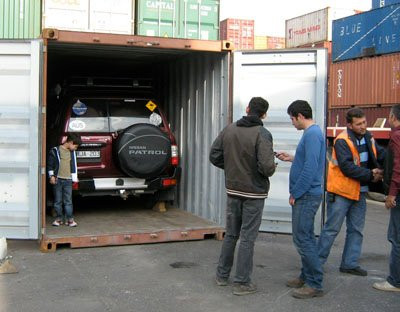 car in container
