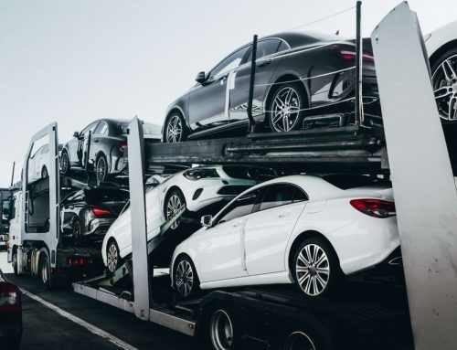 Carrier loaded to ship cars